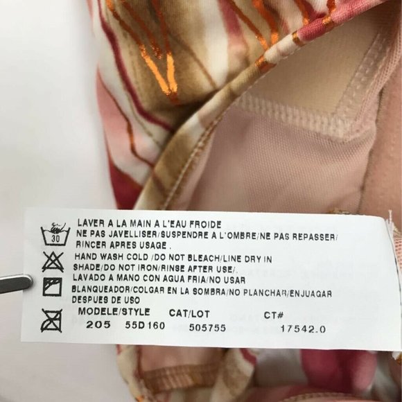 Gottex Silver One Piece Swimsuit Tropical Sz 24W - Picture 7 of 8